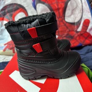 Black and Red Winter Boots